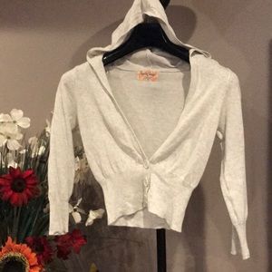 Sweet child’s cream hooded cardigan size medium
